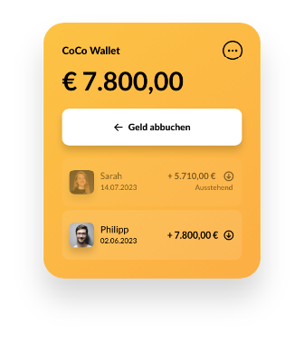 Eine digitale Zahlungsanzeige, die die schnelle und sichere Auszahlung für Freelancer symbolisiert.